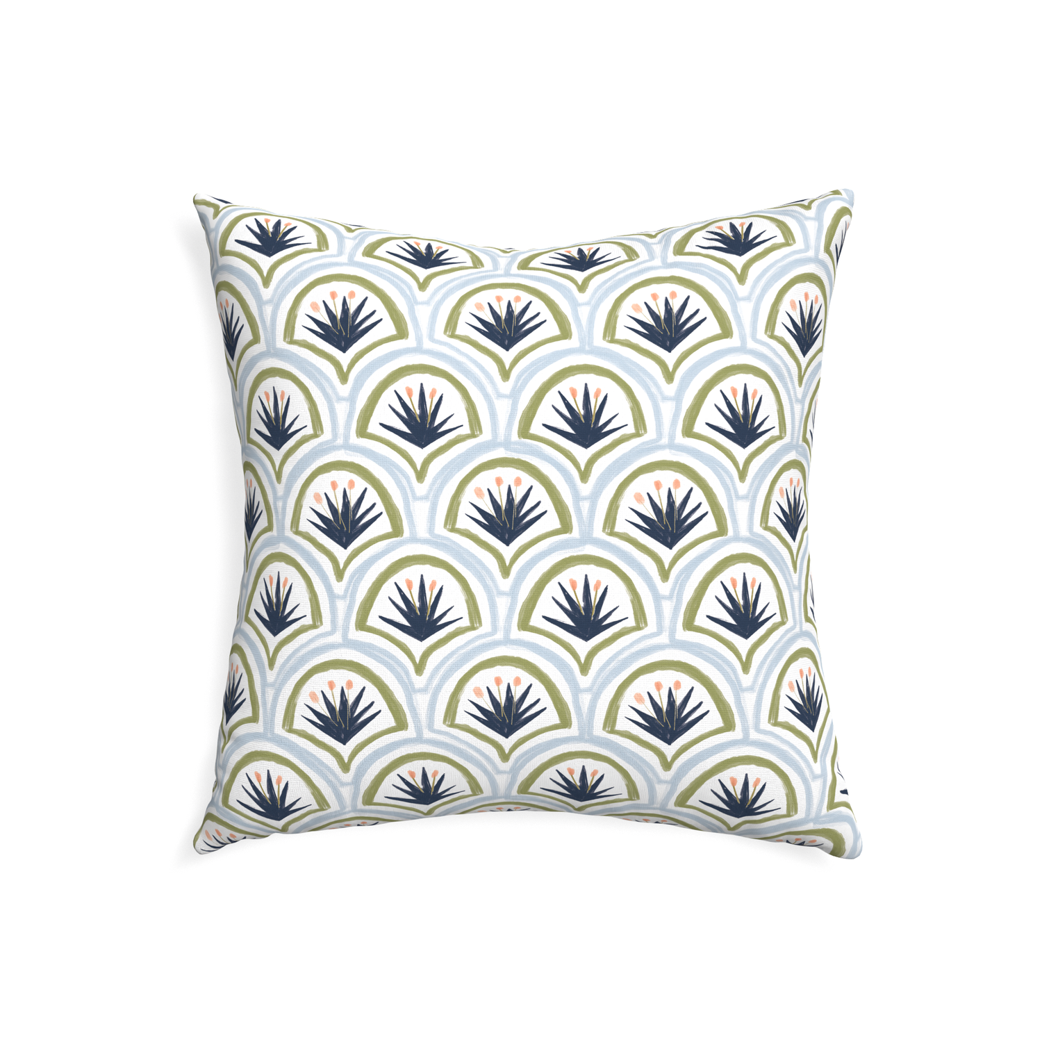 22-square thatcher midnight custom art deco palm patternpillow with none on white background
