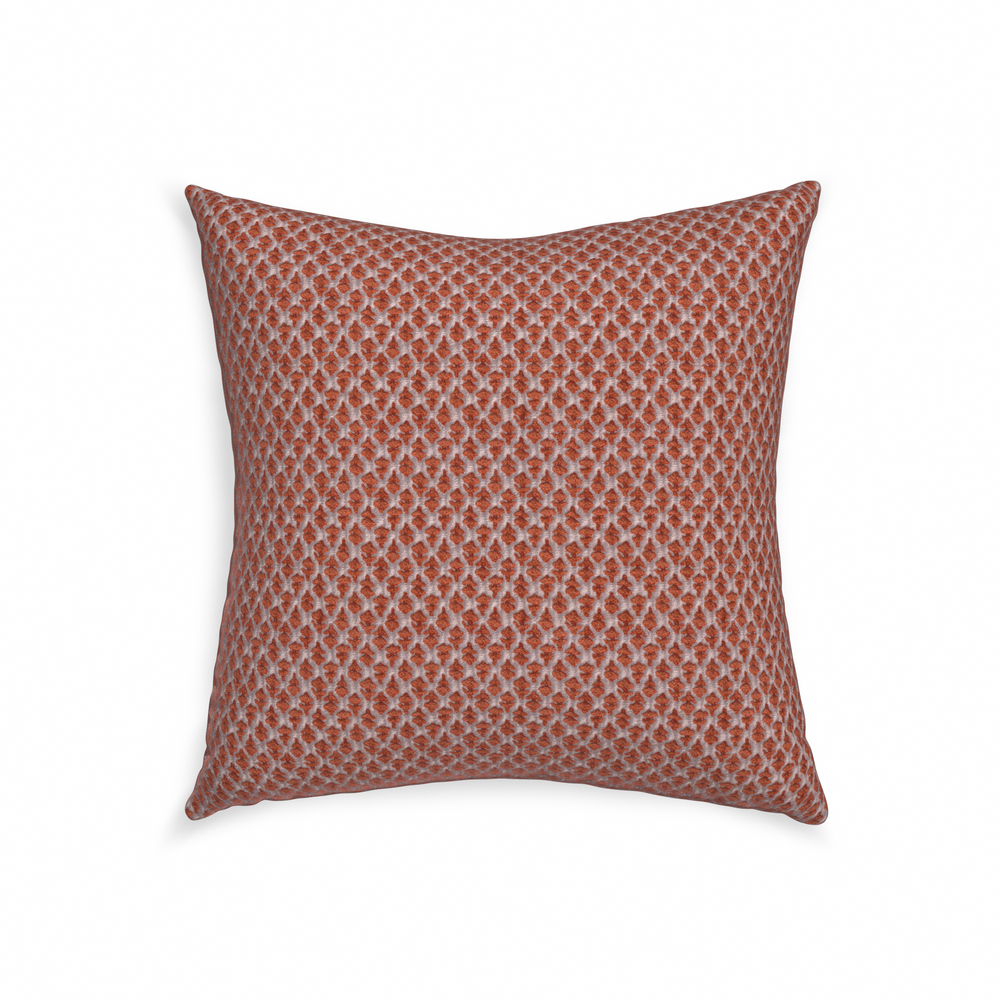 22-square quinn ginger custom pillow with n on white background