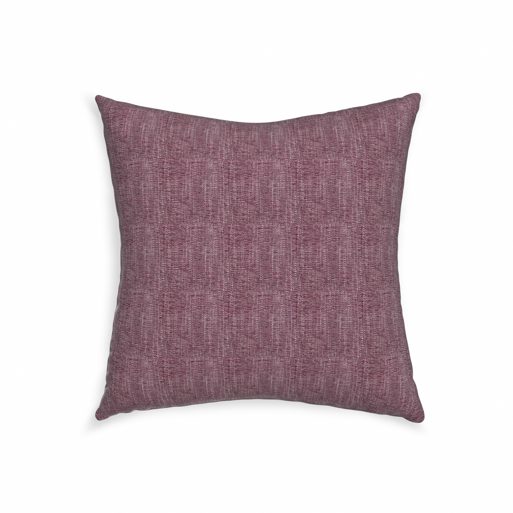 22-square burgundy custom pillow with n on white background