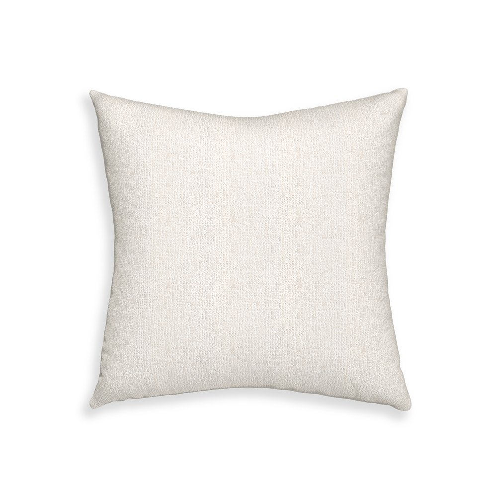 22-square sand custom pillow with n on white background
