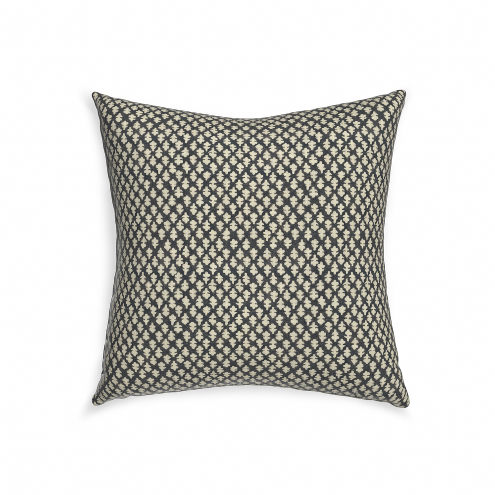 22-square quinn charcoal custom pillow with n on white background