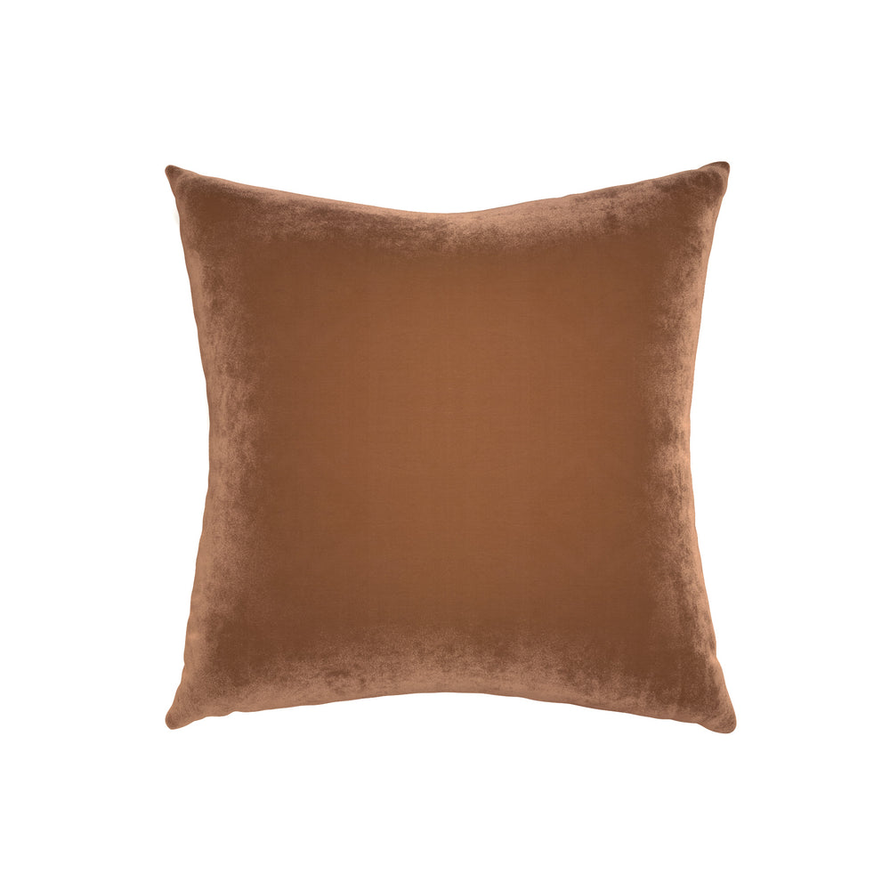 22-square honey velvet custom pillow with n on white background