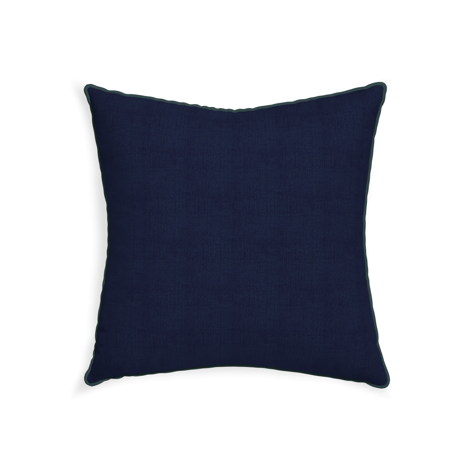 22-square midnight custom navy bluepillow with p piping on white background
