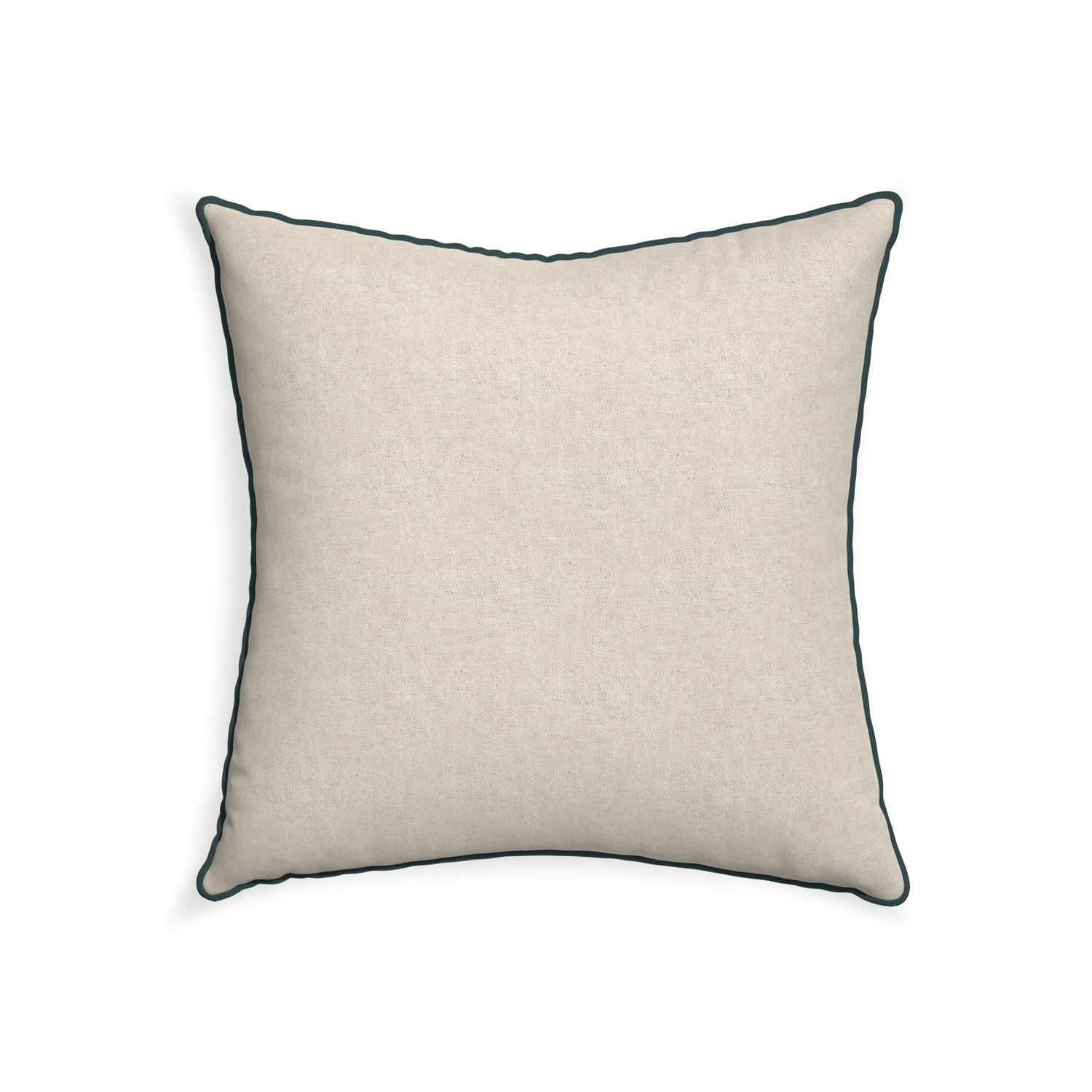 22-square oat custom light brownpillow with p piping on white background