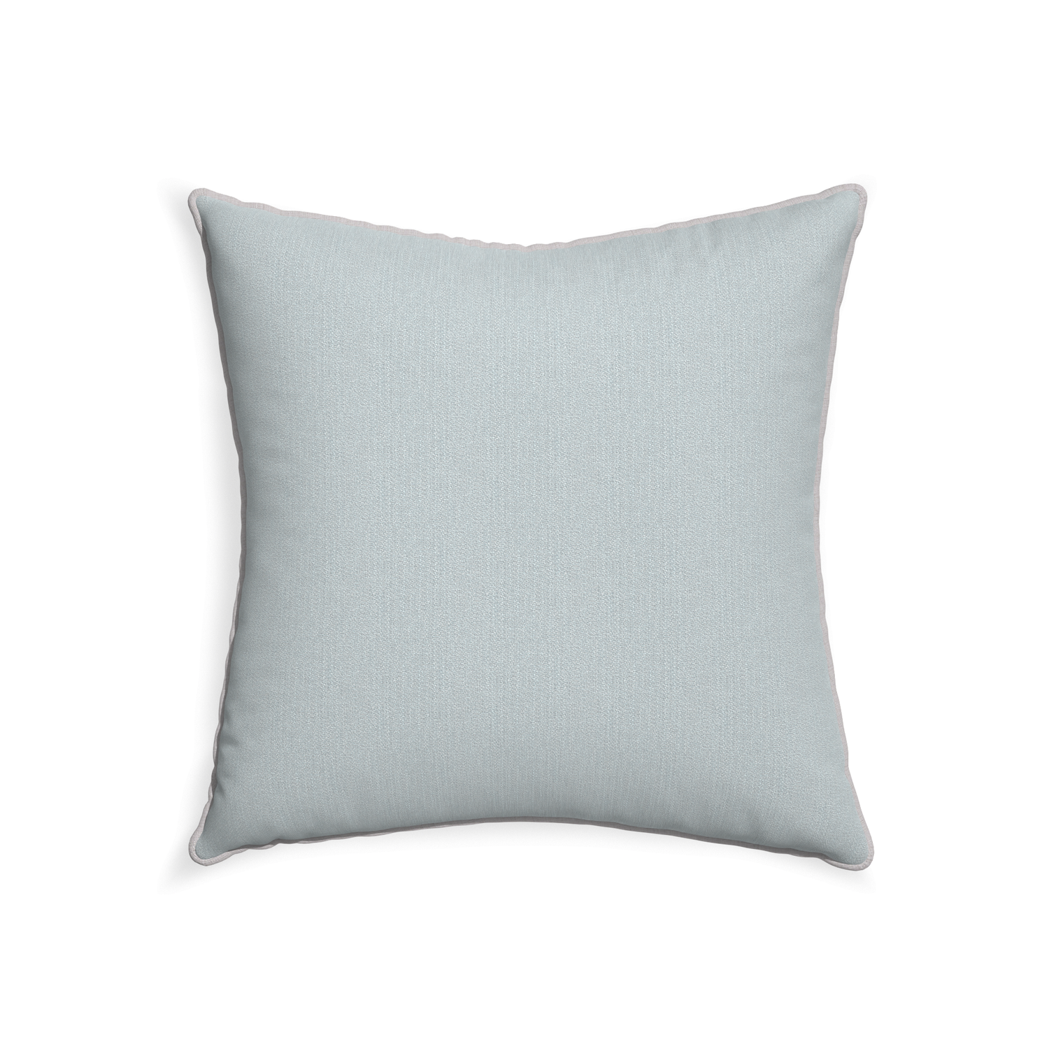 22-square sea custom grey bluepillow with pebble piping on white background