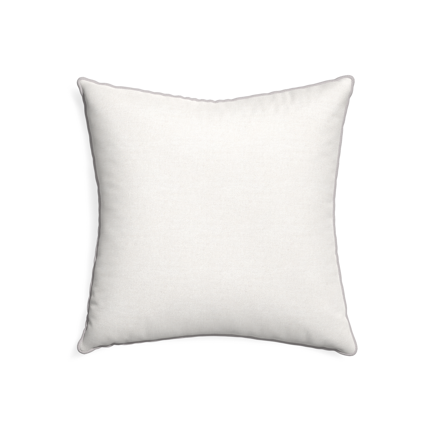 22-square flour custom pillow with pebble piping on white background