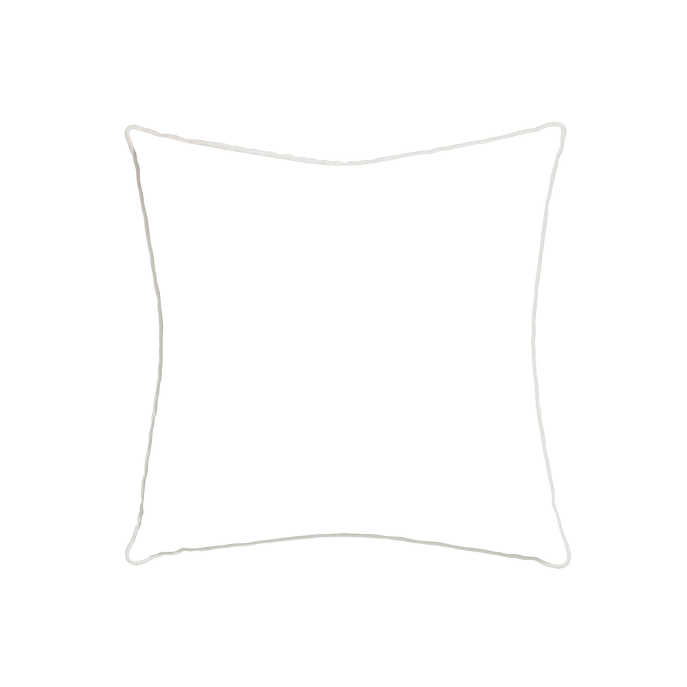 22-square beatrice custom embroidered wavepillow with ivory piping on white background