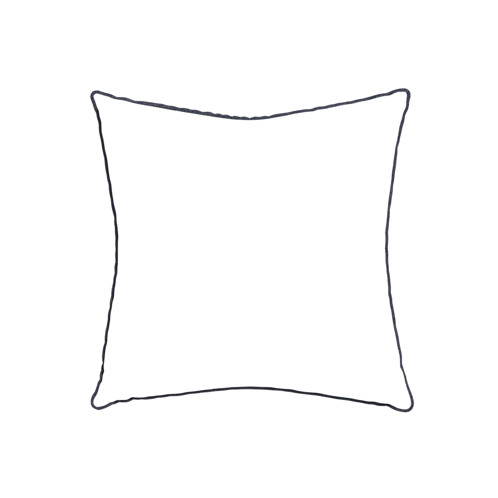 22-square beatrice custom embroidered wavepillow with midnight piping on white background
