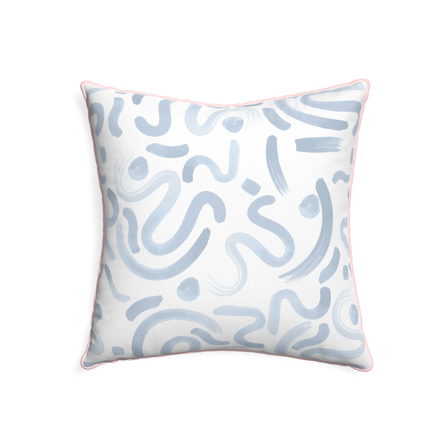 22-square hockney sky custom pillow with petal piping on white background