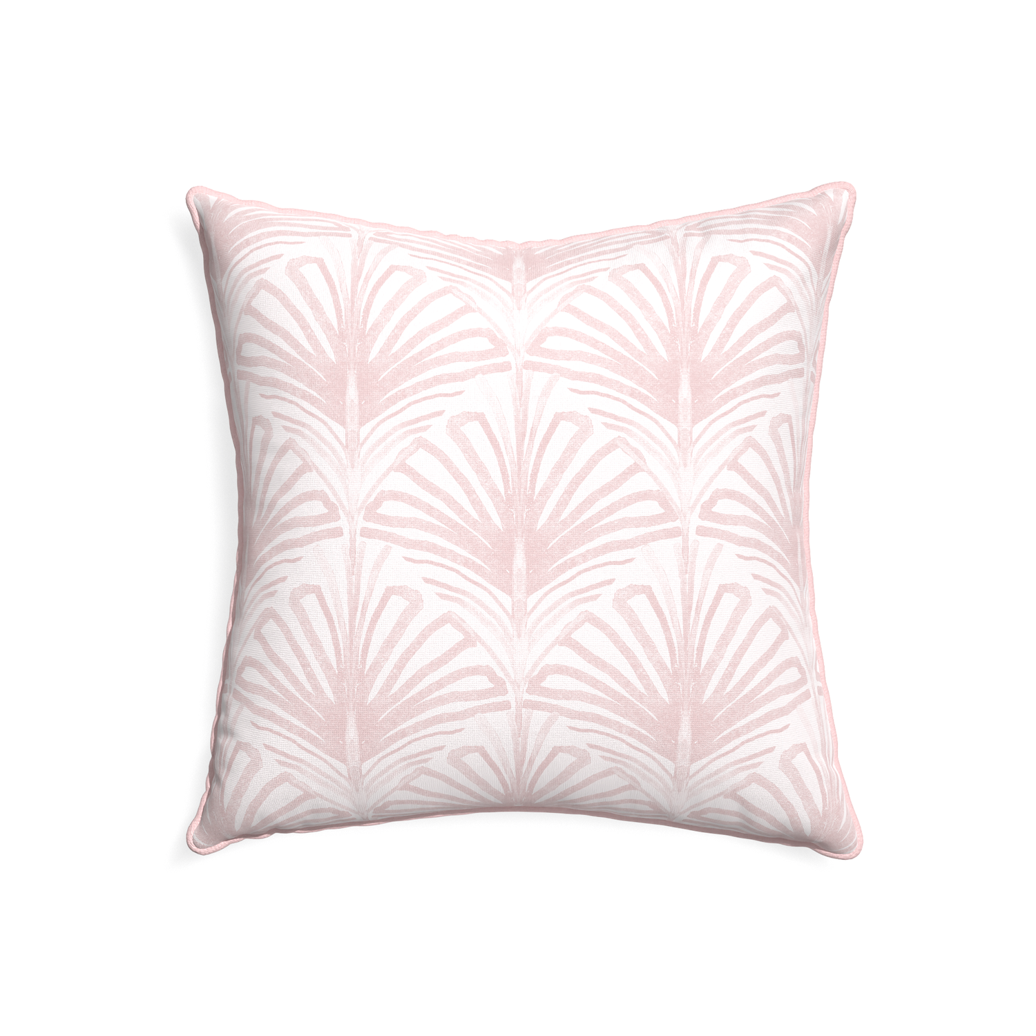 22-square suzy rose custom pillow with petal piping on white background