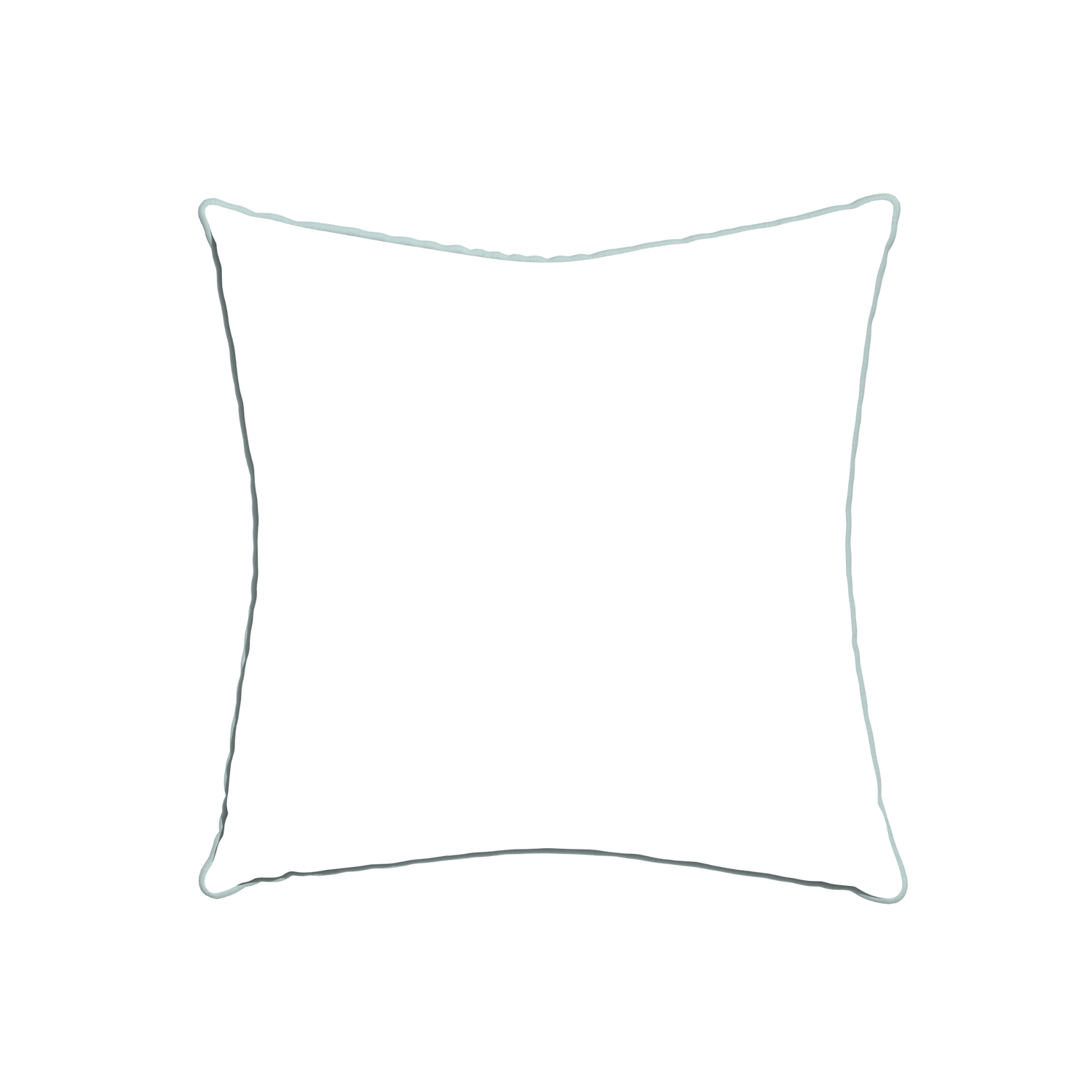 22-square hayes sea salt custom blue geometric pillow with powder piping on white background