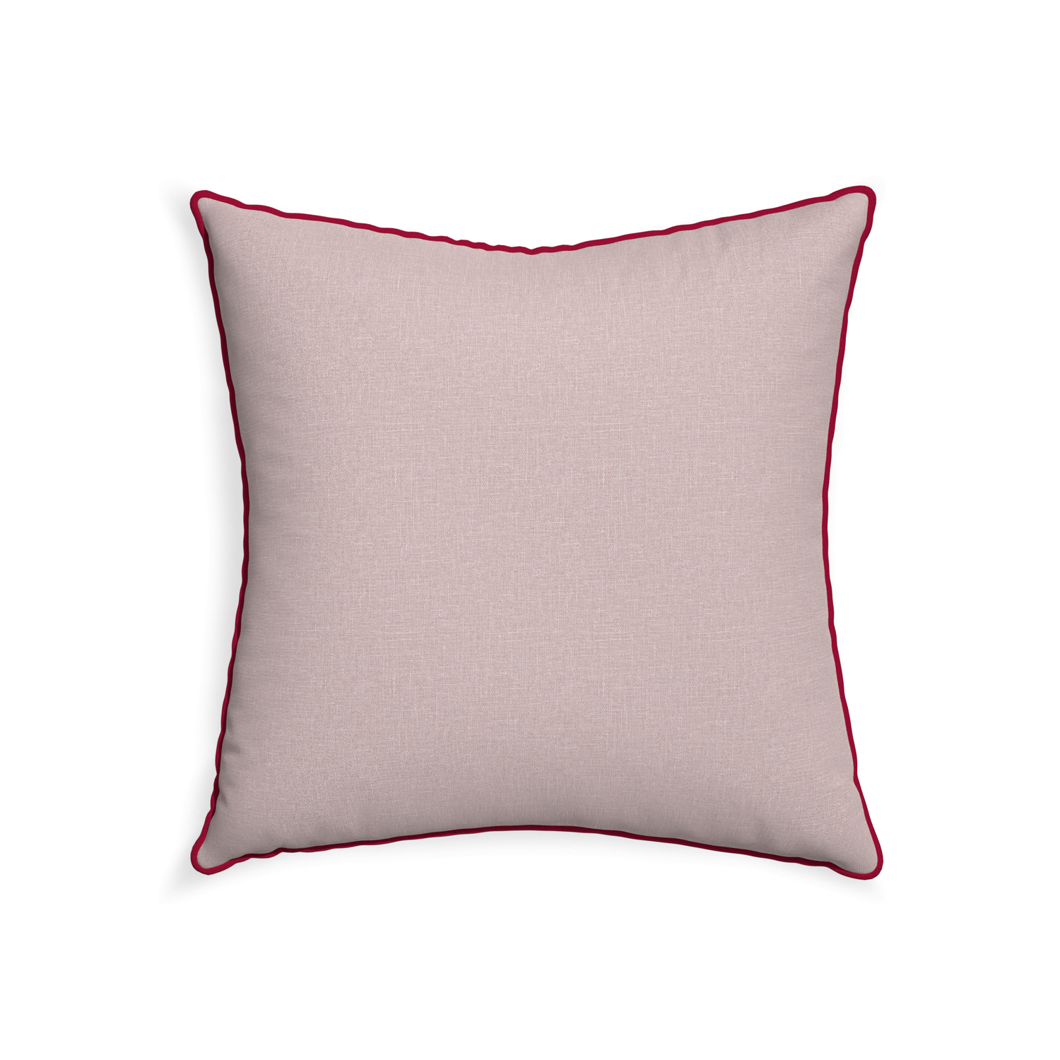 22-square orchid custom mauve pinkpillow with raspberry piping on white background
