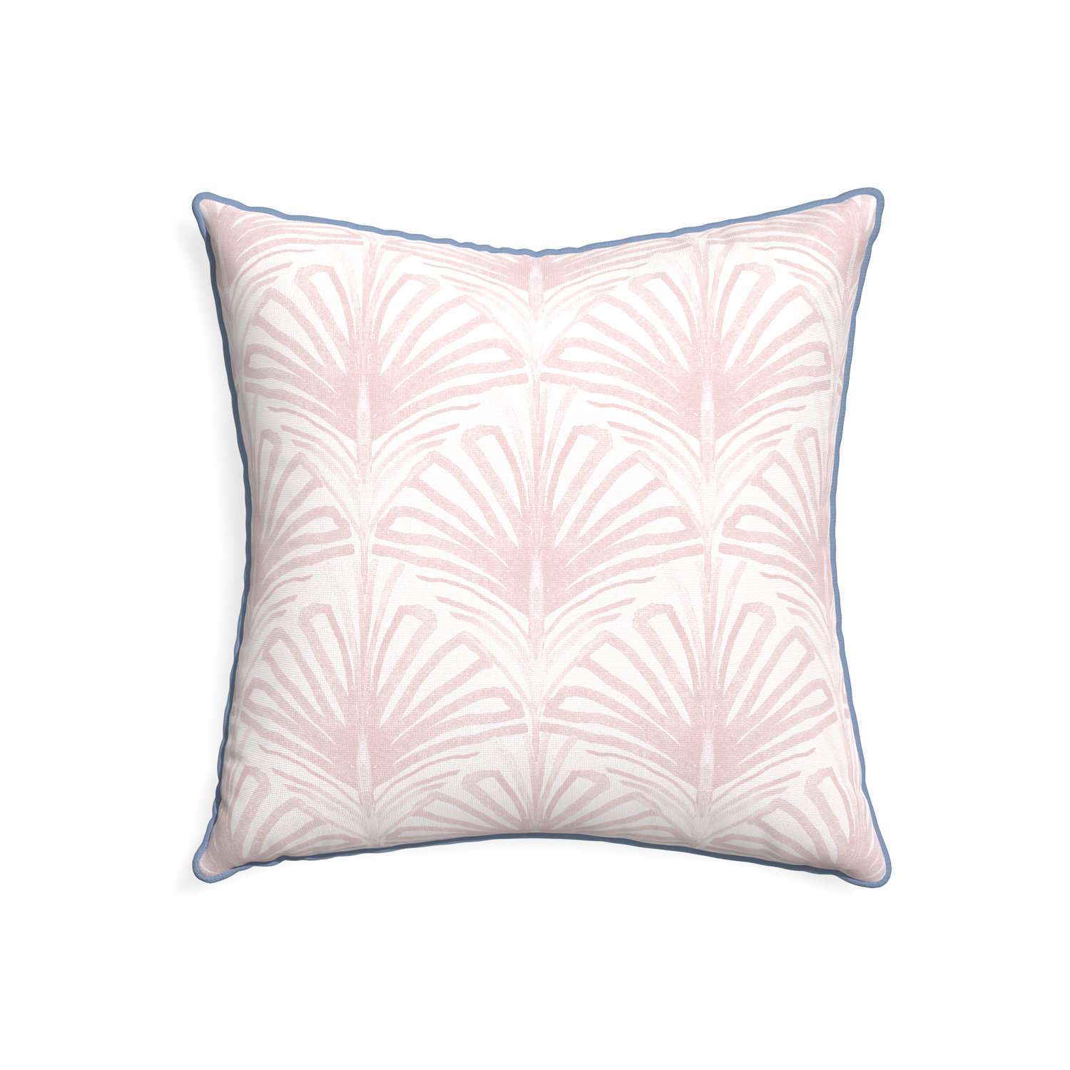 22-square suzy rose custom pillow with sky piping on white background