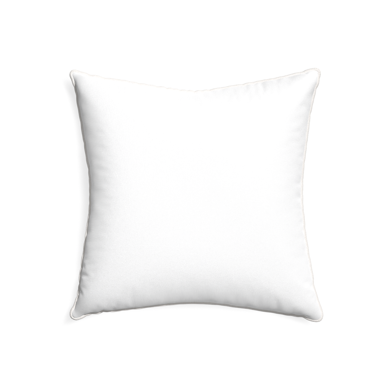 22-square snow custom pillow with snow piping on white background