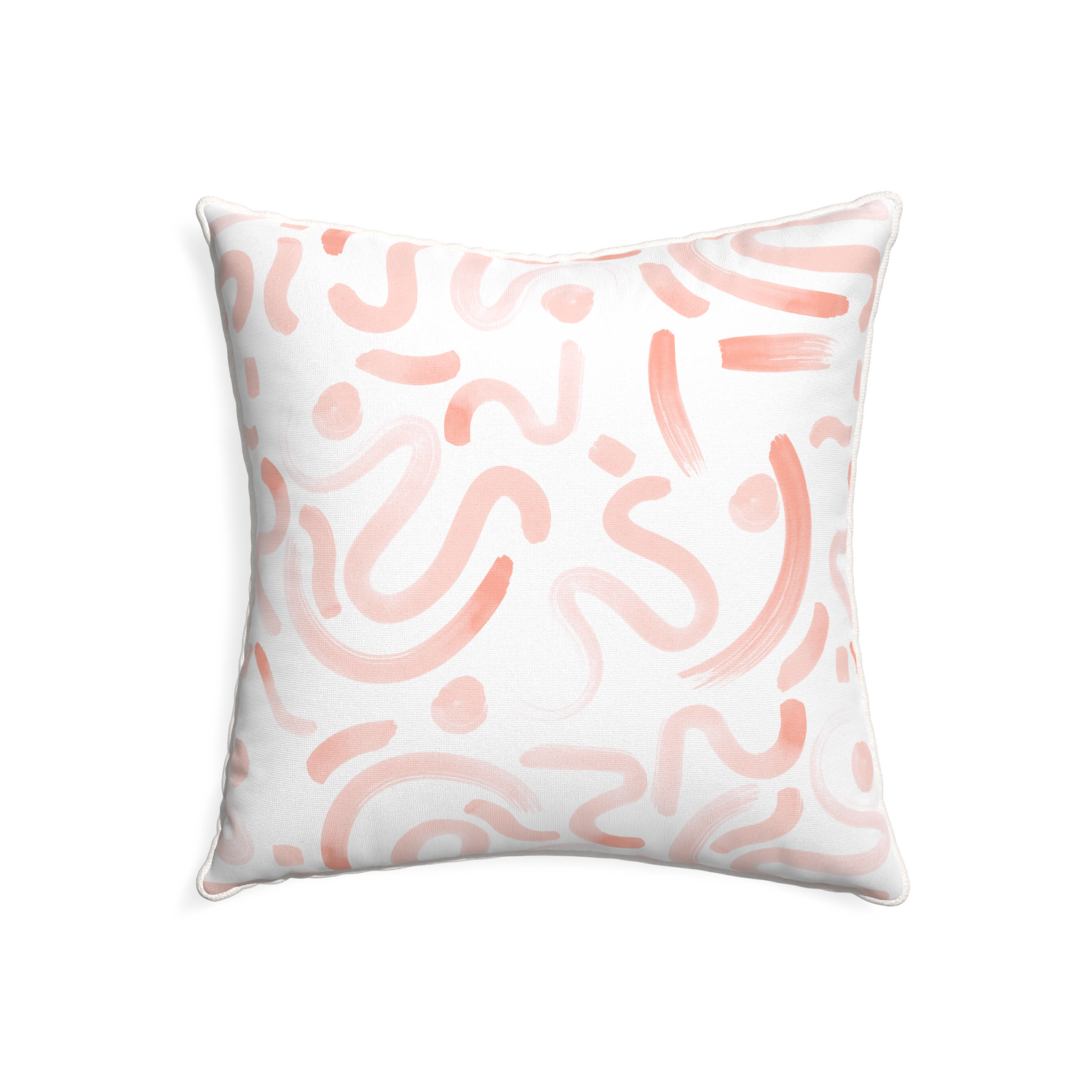 22-square hockney pink custom pink graphicpillow with snow piping on white background