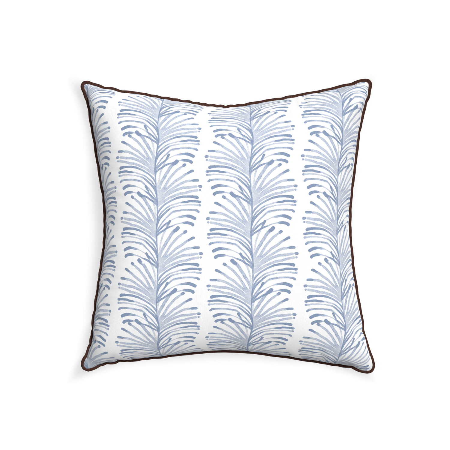 22-square emma sky custom sky blue botanical stripepillow with w piping on white background