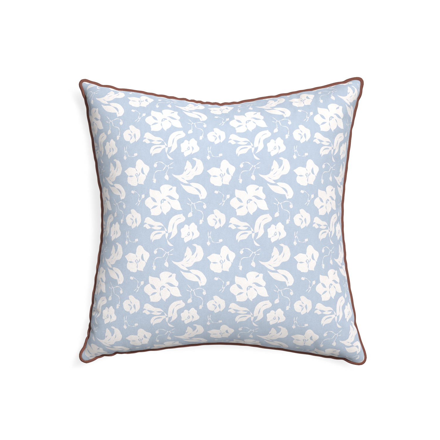 22-square georgia custom pillow with w piping on white background