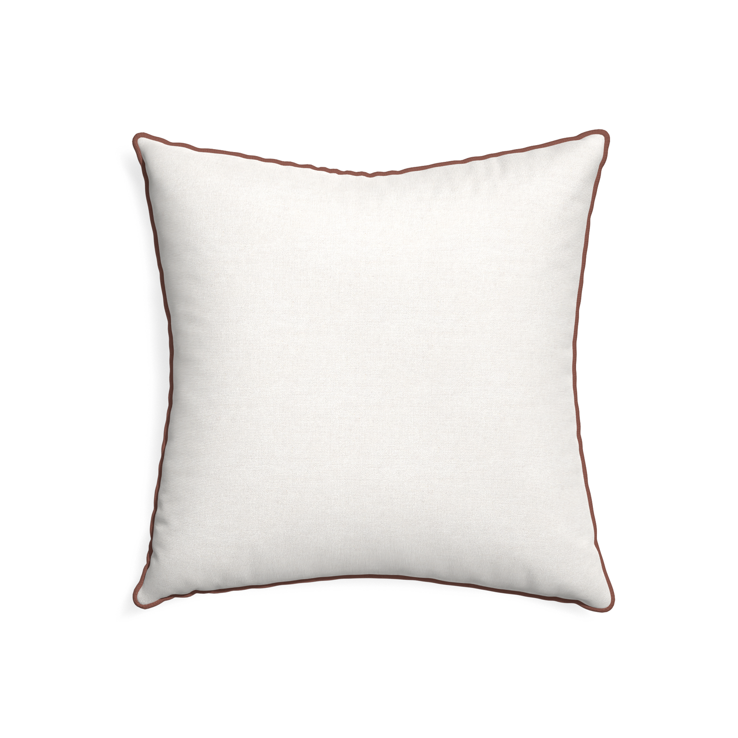 22-square flour custom pillow with w piping on white background