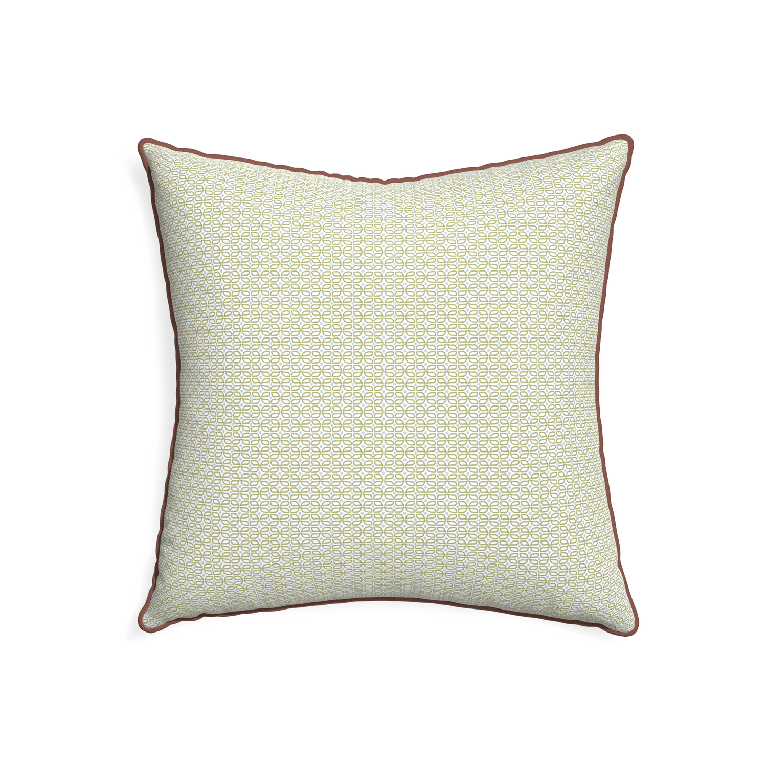 22-square loomi moss custom moss green geometricpillow with w piping on white background