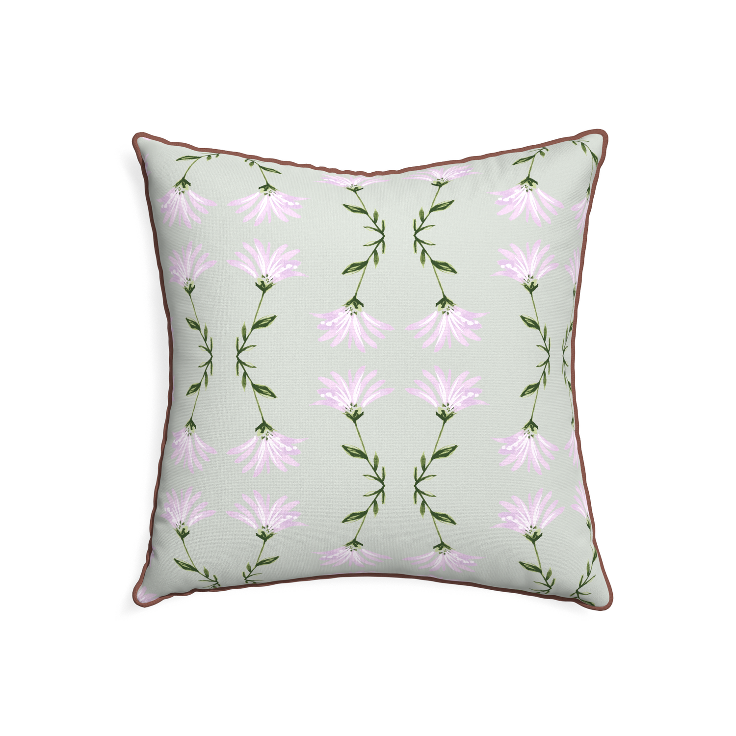 22-square marina sage custom pillow with w piping on white background