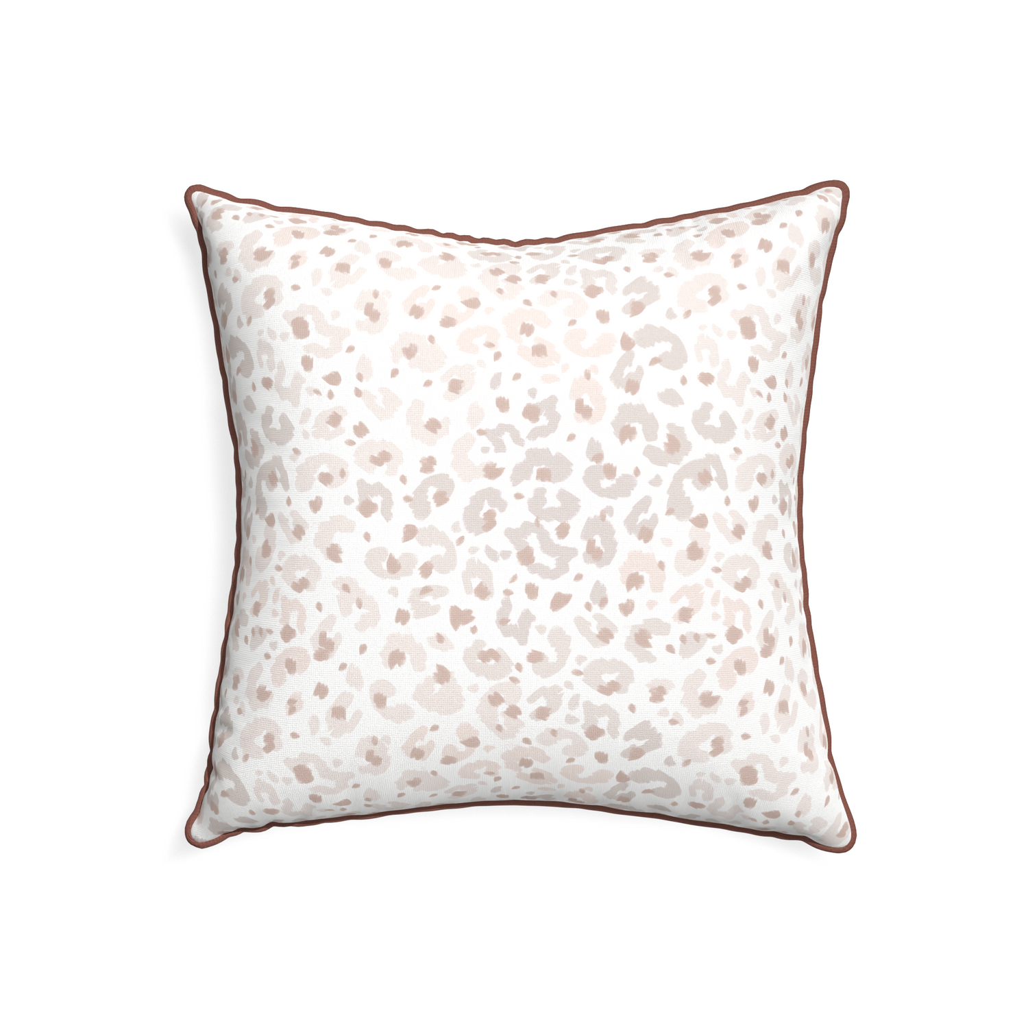 22-square rosie custom pillow with w piping on white background