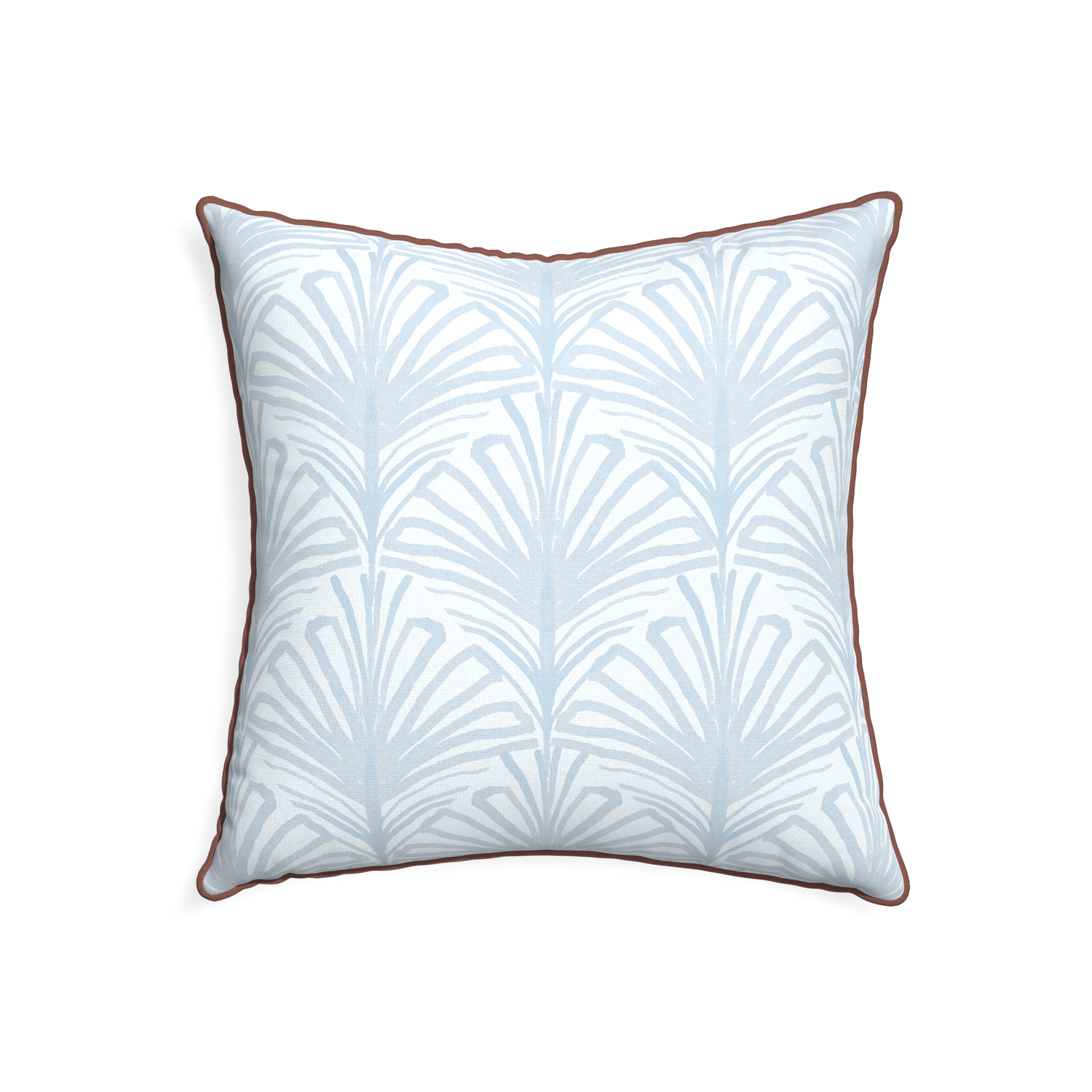 22-square suzy sky custom pillow with w piping on white background