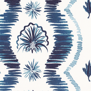 Blue Ikat Striped Pattern