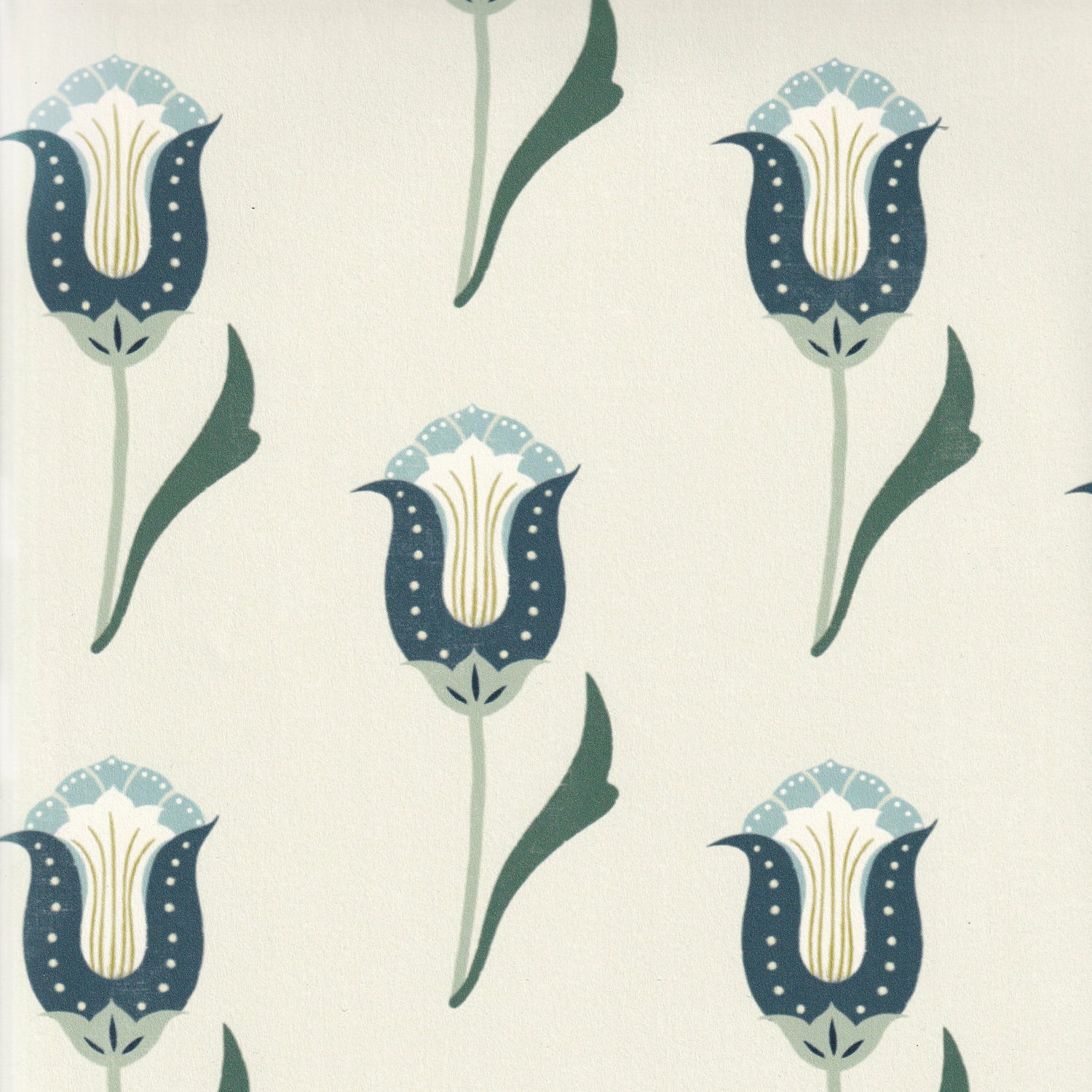 Abstract floral with varying green tones wallpaper swatch