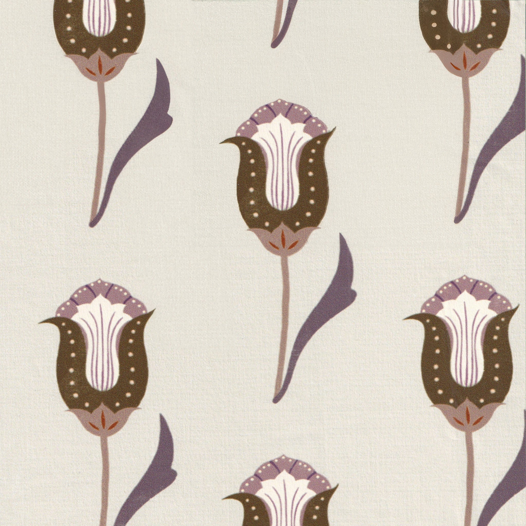 abstract floral pink and maroon wallpaper swatch