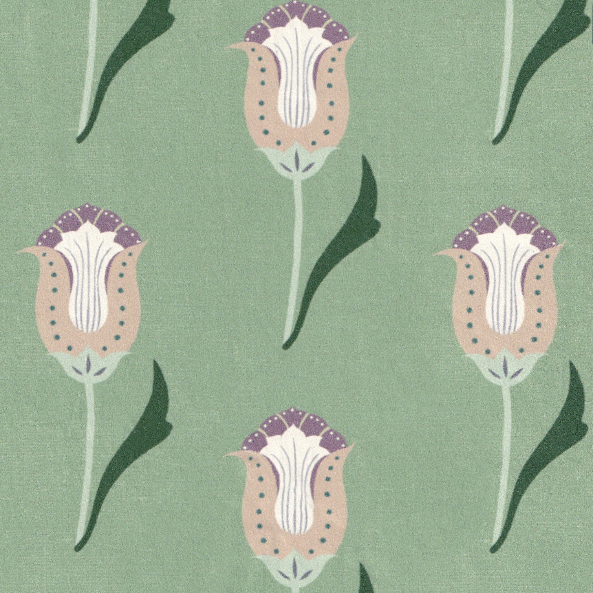 Annabelle Rosemary Clay Coated Wallpaper Swatch - Thumbnail 5