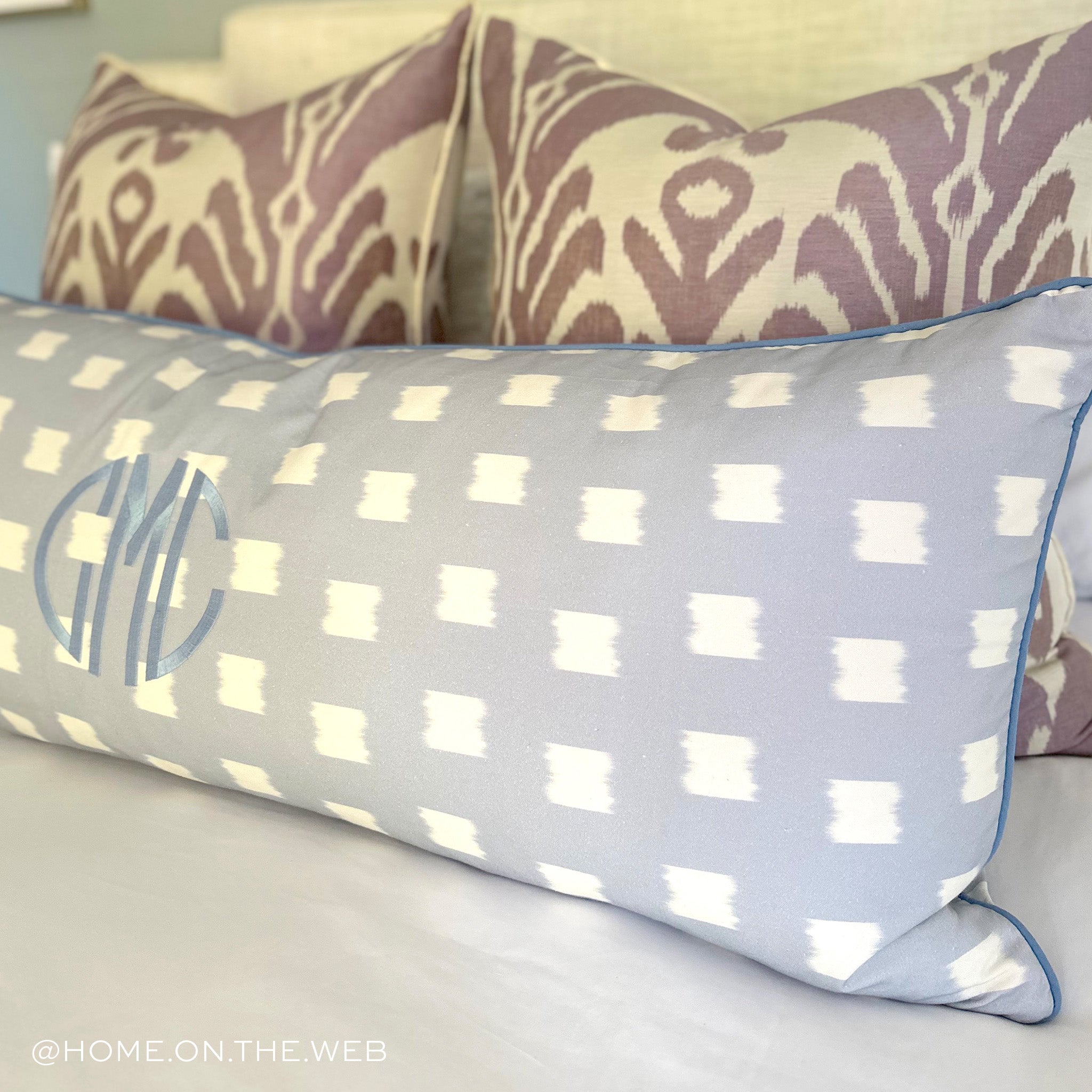 Monogrammed pillows hot sale for couch