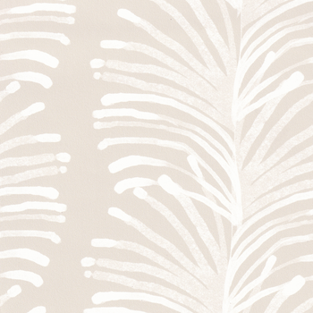 Beige Botanical Stripe Print Close-Up