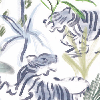 Green Tiger Printed Wallpaper Swatch