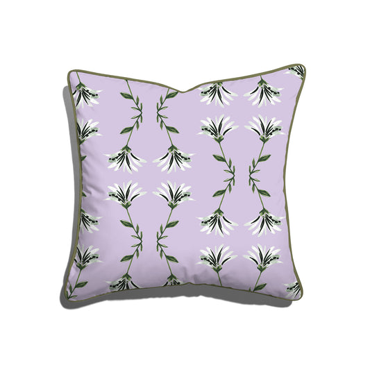 Marina Lavender Pillow - 20"x20" w. Moss Piping
