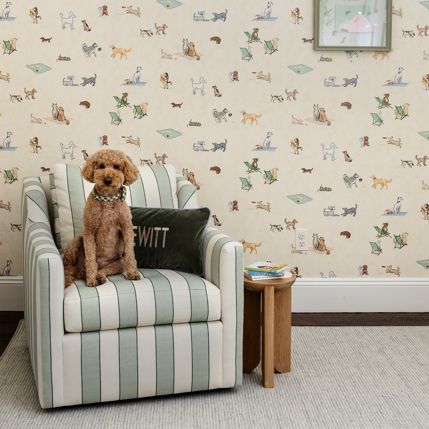 FEATURED: Pippa Sand Wallpaper / Florence Marlow Chair