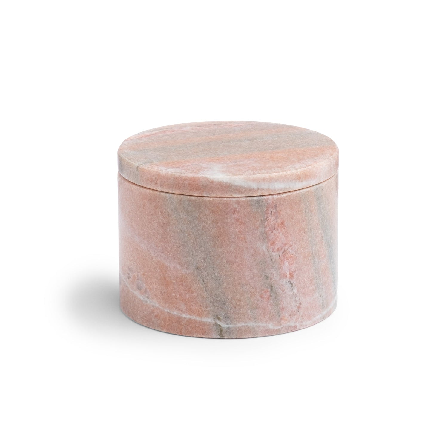 pink marble cotton jar