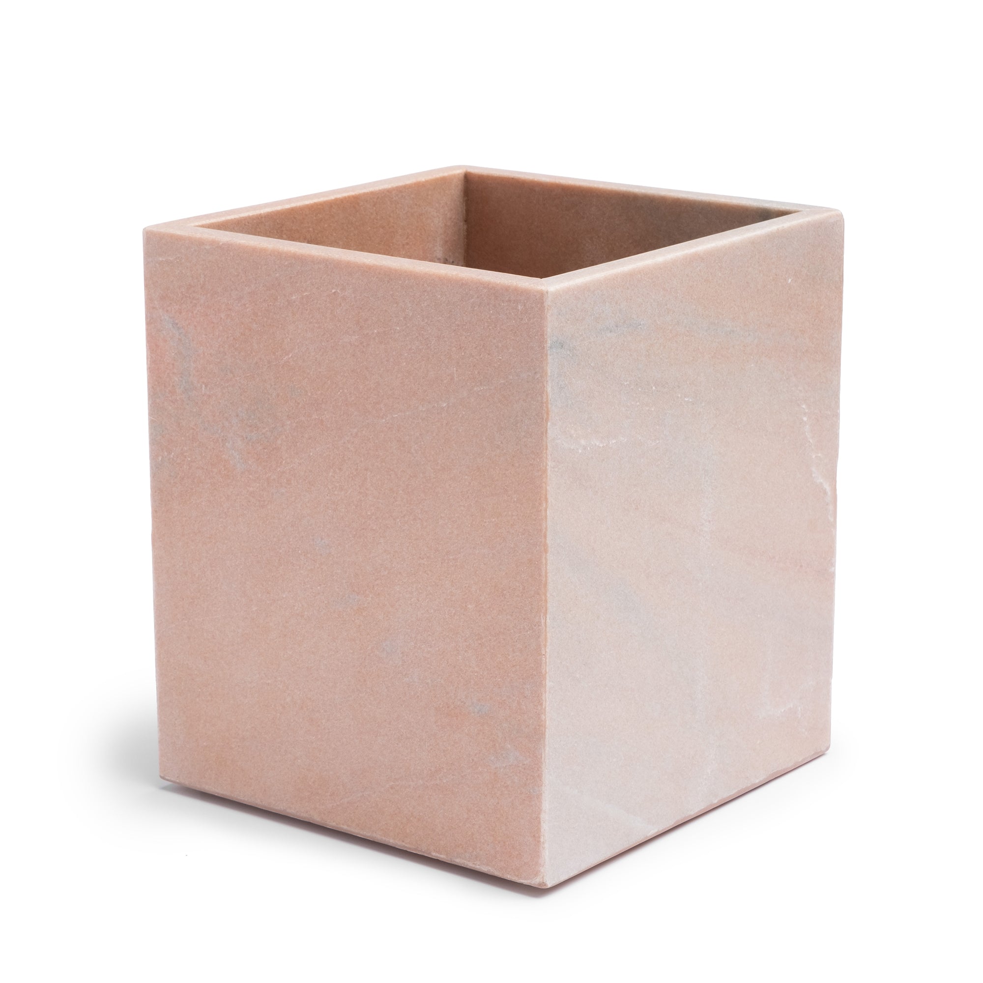 pink marble waste basket 