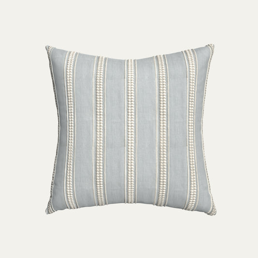 Margot Mist Embroidered Throw Pillow