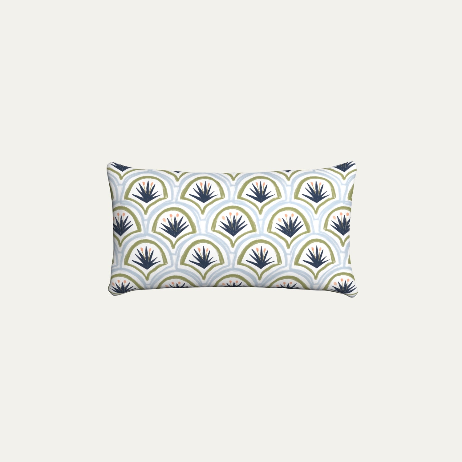Thatcher Midnight Printed Cotton Throw Pillow