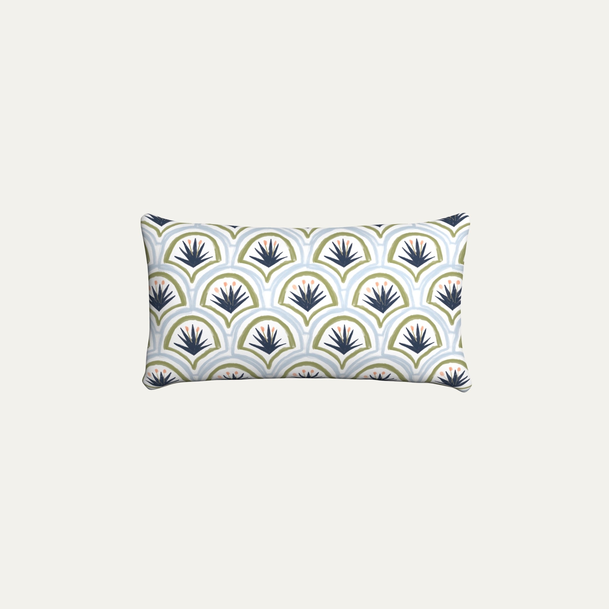 Thatcher Midnight Printed Cotton Throw Pillow