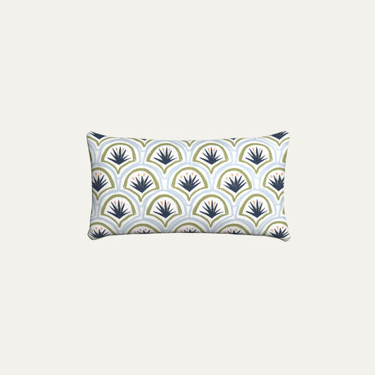 Thatcher Midnight Printed Cotton Throw Pillow