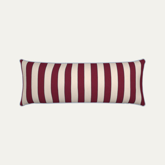 Florence Bordeaux Printed Linen Throw Pillow