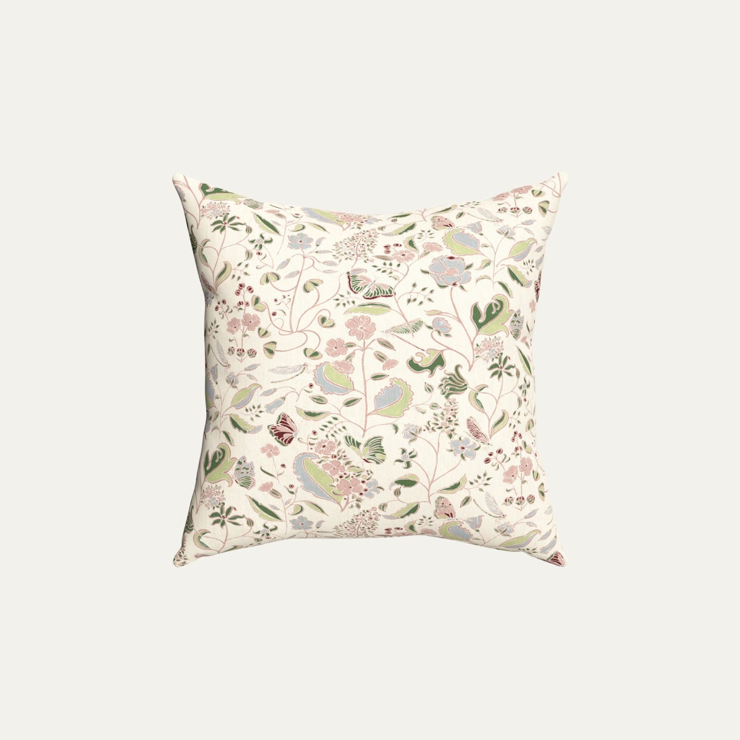 Gemma Rose Printed Linen Throw Pillow