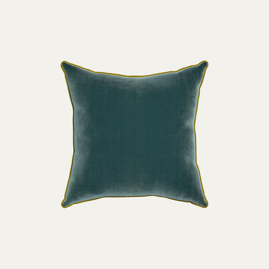 Peacock Velvet Throw Pillow