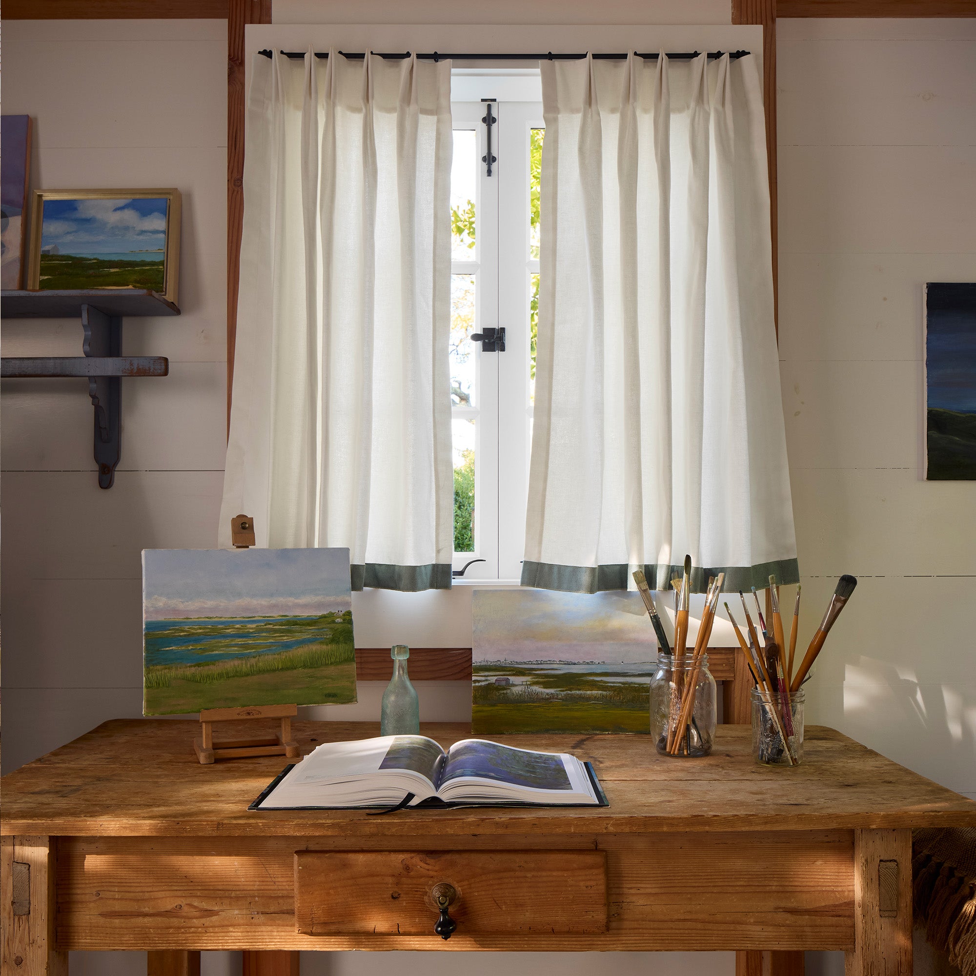 Flour Custom Cafe Curtain Linen - Thumbnail 5