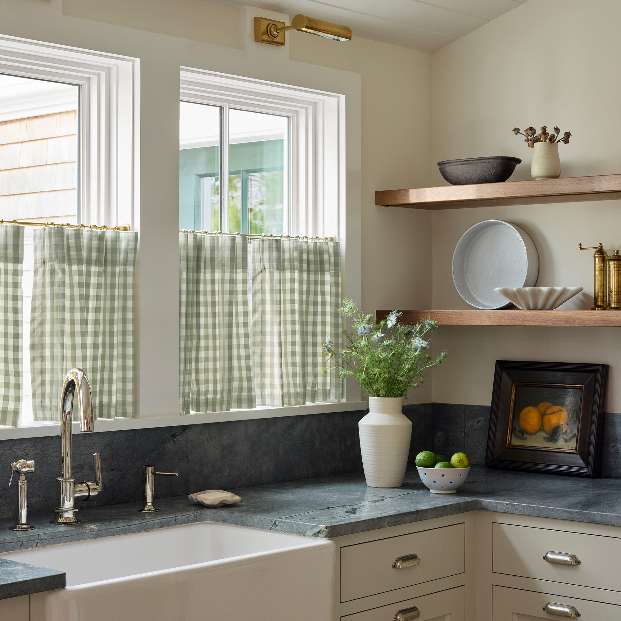 Pepper Home Millie Sage Cafe Curtain