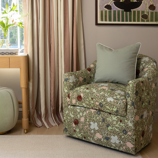 FEATURED: Florence Curtains / Matilda Adeline Chair / Sage Pillow