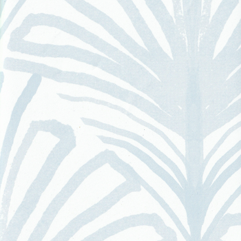 Sky Blue Palm Printed Wallpaper Swatch