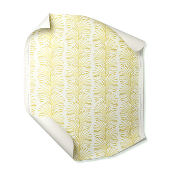 Yellow Stripe Chartreuse Printed Wallpaper