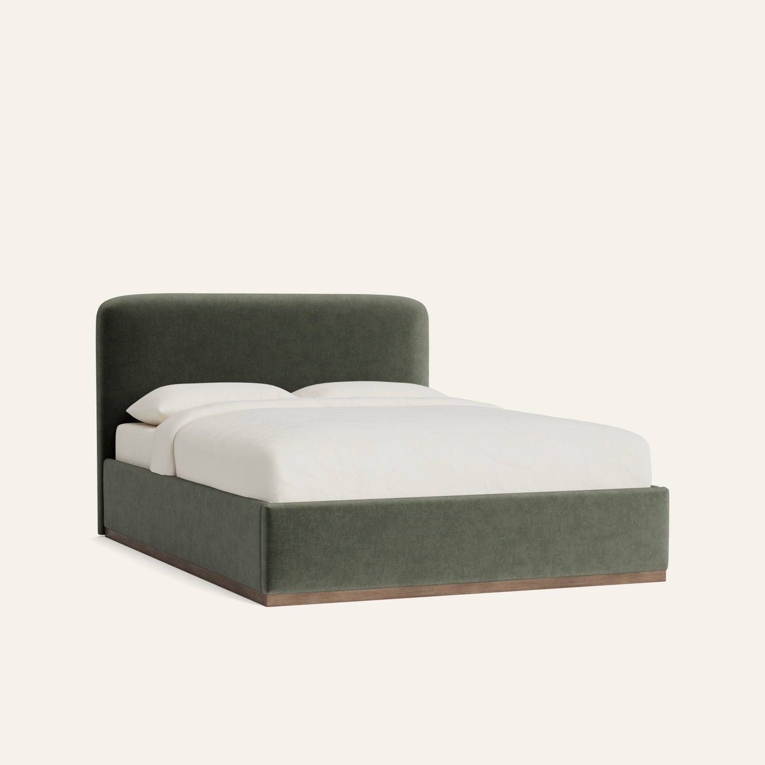 FEATURED: Shown in Queen / Wood Base / Smoke